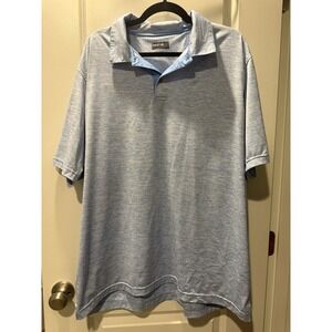 Bolle Golf Polo Shirt Men's XL/Light Blue/Tech/Easy Care/Partial Button Closure